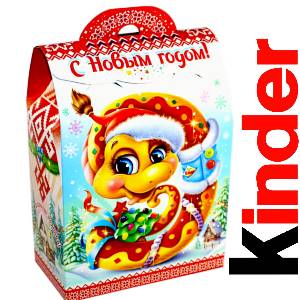 Детский подарок на Новый Год в жестяной упаковке весом 430 грамм по цене 1657 руб в Бронницах