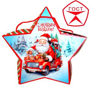Детский подарок на Новый Год в жестяной упаковке весом 950 грамм по цене 1182 руб в Бронницах